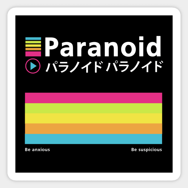 VAPOR WAVE PARANOID Sticker by amhghdesign